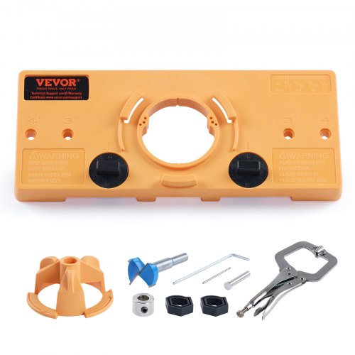 VEVOR Cabinet Hinge Jig, Concealed Hinge Jig with C-Type Clamp and Accessories, PA66 Nylon and Steel Material, Accurate Hinge Drill Jig Woodworking To