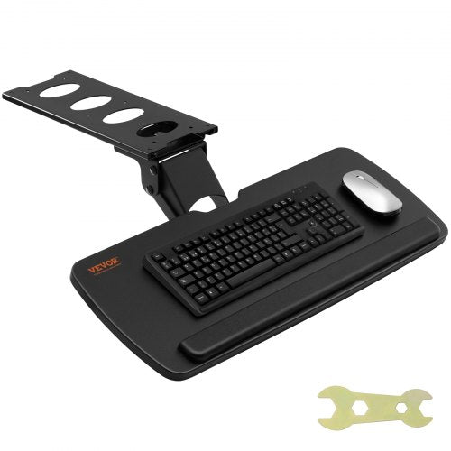 VEVOR Keyboard Tray Under Desk, Height and Angle Adjustable Ergonomic Keyboard-Mouse Tray Under Desk, Large 25x9.8 inch Slide-out Computer Drawer for 