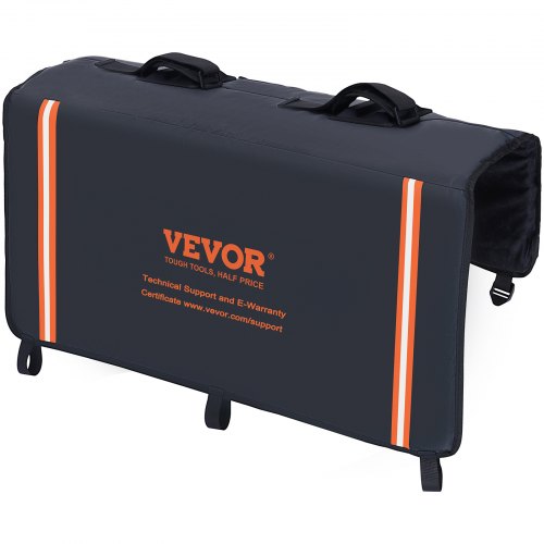 VEVOR Tailgate Bike Pad, 33" Truck Tailgate Pad Carry 2 Mountain Bikes, Tailgate Protection Pad with Reflective Strips and Tool Pockets, Universal Tai