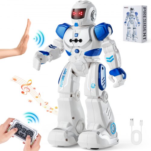 VEVOR RC Robot Toys for Kids, Gesture Sensing Programmable Remote Control Smart Robot, Interactive Walking Singing Dancing Robot for Age 3 4 5 6 7 8 1