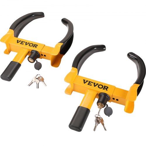 VEVOR Wheel Lock, 2 Packs Universal Wheel Clamp Lock, Adjustable Anti Theft Trailer Lock Wheel Clamp, Heavy-duty Steel Tire Lock for ATV SUV Car Golf 