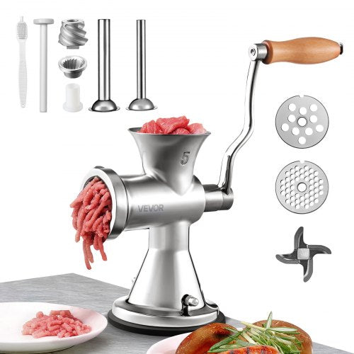 VEVOR Meat Grinder Manual 304 Stainless Steel Hand Operated Meat Grinder Multifunctional Crank Sausage Maker Coffee Powder Grinder for Household for B
