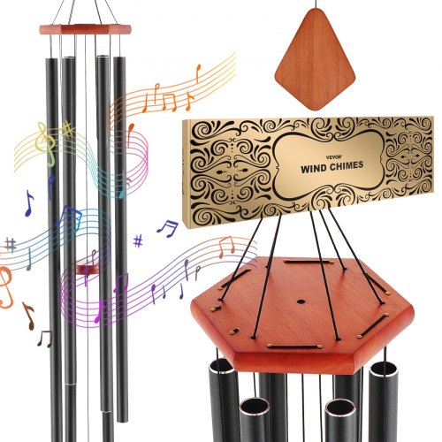 VEVOR Wind Chimes for Outside, 60 in, Deep Tone Wind Chimes with 6 Tubes, Unique Large Memorial Wind Chimes for Anniversary, Amazing Outdoor Decor for