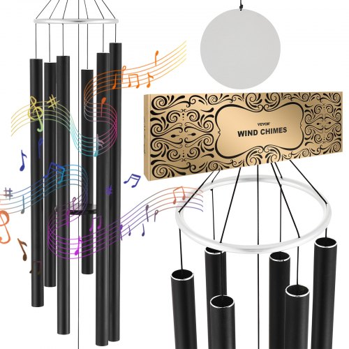 VEVOR Wind Chimes for Outside, 1677 mm, Deep Tone Wind Chimes with 6 Tubes, Unique Large Memorial Wind Chimes for Anniversary, Amazing Outdoor Decor f
