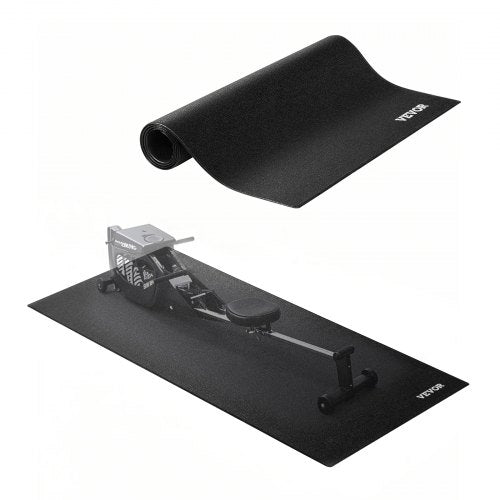 VEVOR Treadmill Mat for Carpet Floor, 23.62" x 51.18" x 0.16" Exercise Equipment Mat for Elliptical and Walking Pad, High Density PVC Floor Protector,