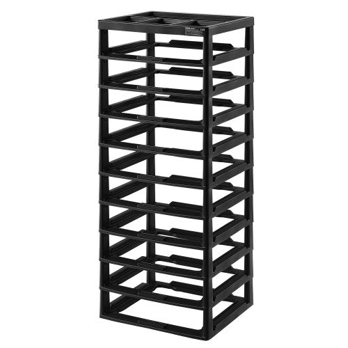 VEVOR Plastic Storage Organizer, 10-Tier Large Capacity with Organizer Top, Black Frame Only, PP Material Multifunctional Scrapbook Storage, for Offic