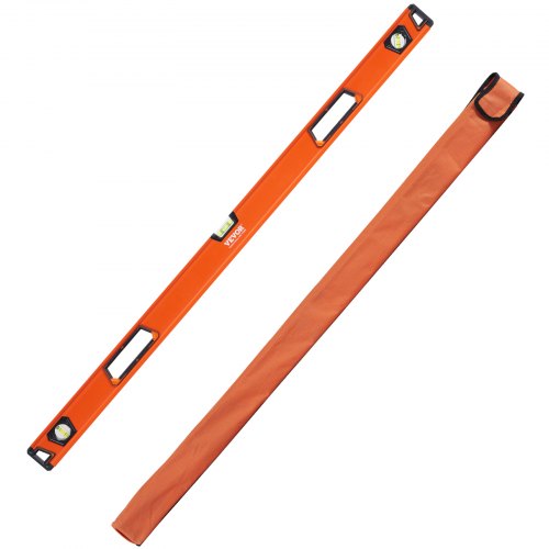 VEVOR Magnetic Torpedo Level, 48 in, Mechanical Bubble Vials Ruler for 45-90-180 Degree, Aluminum Alloy Leveler Tool w- Viewing Window, Shock-Resistan