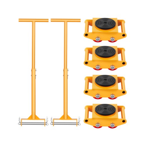 VEVOR Machine Skate, 6T Machinery Skate Dolly, 13228 lbs Machinery Moving Skate, Machinery Mover Skate with 360° Rotation Cap and PU Directional Rolle