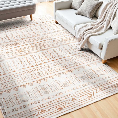 VEVOR Area Rug, 5 x 8 ft Large Washable Rug, Non-Slip and Tear-Resistant Soft Carpet, Pet Friendly Modern Area Rugs, Indoor Mat for Bedroom, Office, L
