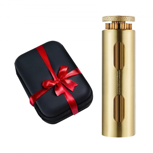 VEVOR Cigarette Rolling Machine, Solid Brass Cigarette Roller, Manual Tobacco Rolling Machine Fits Up to 70mm Paper, Vintage & Luxurious Gift for Fath