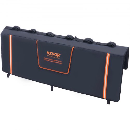 VEVOR Tailgate Bike Pad, 62" Truck Tailgate Pad Carry 6 Mountain Bikes, Tailgate Protection Pad with Reflective Strips and Tool Pockets, Tailgate Pad