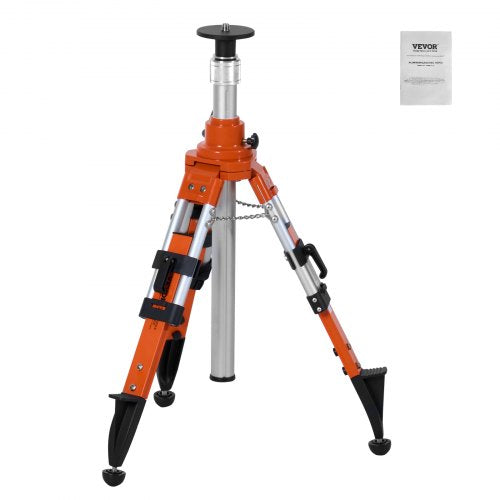 VEVOR Laser Level Tripod Stand, 5-8"-11 Thread Mount, 27.16-67.71 inch Height Adjustment Heavy Duty Survey Tripod, with Level Bubble & Diffusion Limit