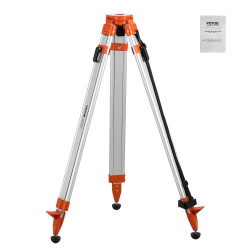 VEVOR Laser Level Tripod Stand, 5-8"-11 Thread Mount, 16.53-65.55 inch Height Adjustment Heavy Duty Survey Tripod for Construction Laser Level Scanner