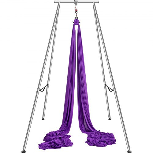 VEVOR Aerial Yoga Frame & Yoga Hammock, 2950 mm Height Professional Yoga Swing Stand Comes with 12 m Length Aerial Hammock, Max 250 kg Load Capacity Y