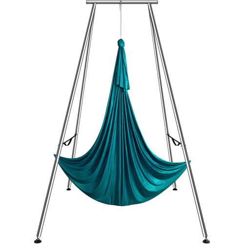 VEVOR Aerial Yoga Frame & Yoga Hammock, 9.67 ft Height Professional Yoga Swing Stand Comes with 6.6 Yards Aerial Hammock, Max 551.15 lbs Load Capacity