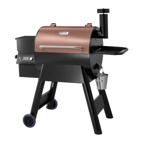 VEVOR Wood Pellet Grill Smoker, 8 in 1 BBQ Grills for Outdoor Cooking, 575 Square Inches Cook Area Electric Grill and Smoker, with LCD Screen Controll
