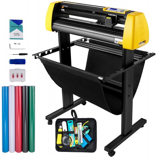 VEVOR 34" Vinyl Cutter-Plotter Sign Cutting Machine Software 3 Blades LCD Screen