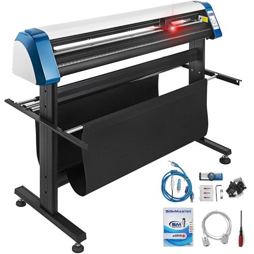 VEVOR Vinyl Cutter 53 Inch Plotter Machine Automatic Paper Feed Vinyl Cutter Plotter Speed Adjustable Sign Cutting with Floor Stand Signmaster Softwar