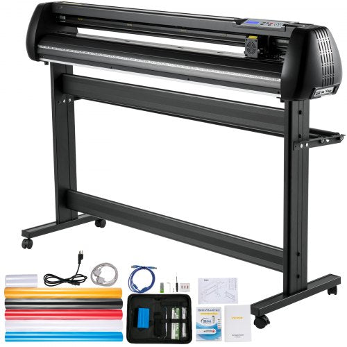 VEVOR Vinyl Cutter, 53inch Vinyl Cutter Plotter with Stand, Adjustable Speed Force for Sign Making Vinyl Plotter, SignMaster Software Vinyl Tape Tools
