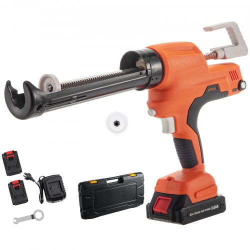 VEVOR Sausage Caulking Gun, 10-Ounce Electric Caulking Gun, Iron 300ml Cartridge Sausage Cartridge Gun Packs, 22.4 x 9.4 in Dual-Use Hand Tool, Caulki