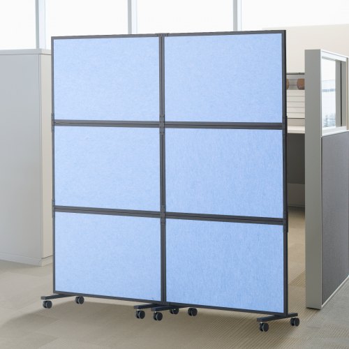 VEVOR Office Divider, 2 Panel Office Partition, Freestanding Office Divider Wall Partition & Privacy Divider Reduce Noise and Room Separation, Light B