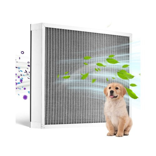 VEVOR Electrostatic Air Filter, 20x25x4 inch Washable & Reusable Aluminum AC-HVAC Furnace Filter, MERV 8 Long Lifetime, Healthier Home or Office (Actu