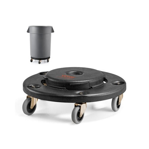 VEVOR Trash Can Dolly, Fit 20, 32, 44, 55 Gallon Containers, Round Trash Can Roller Base with 4 Lockable Wheels, 500lbs Weight Capacity, Heavy Duty Ba
