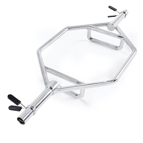 VEVOR Trap Bar Hex Bar, 50mm Hex Barbell, 360 kg Capacity Shrug Bars with Knurled Grips, Weightlifting and Strength Training Equipment, Home Gym for S