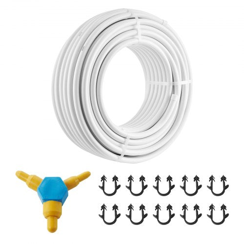 VEVOR PEX-AL-PEX Tube, 164 ft, 0.79'' Diameter Aluminum-Plastic Composite Pipe Oxygen Barrier Radiant Floor PEX Pipe, 0.08'' Thickness Radiant Heat Fl