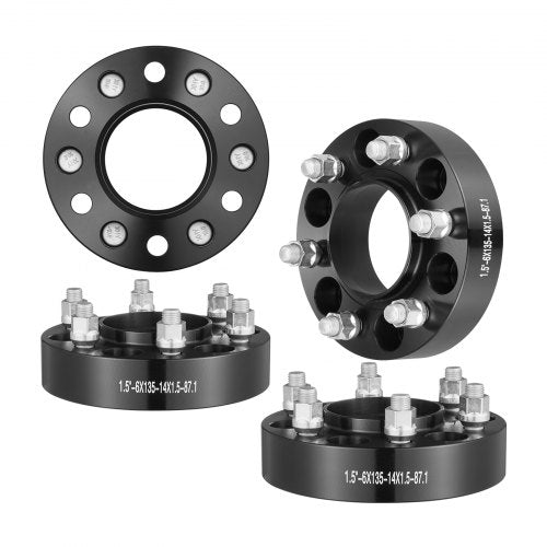 VEVOR Wheel Spacers, 1.5" 6"x5.3" Wheel Adapters, 6 Lug Forged Spacer, 87.1 mm Bore Hubcentric M14 x1.5 Studs Spacers, Fit for Ford F150, Expedition,