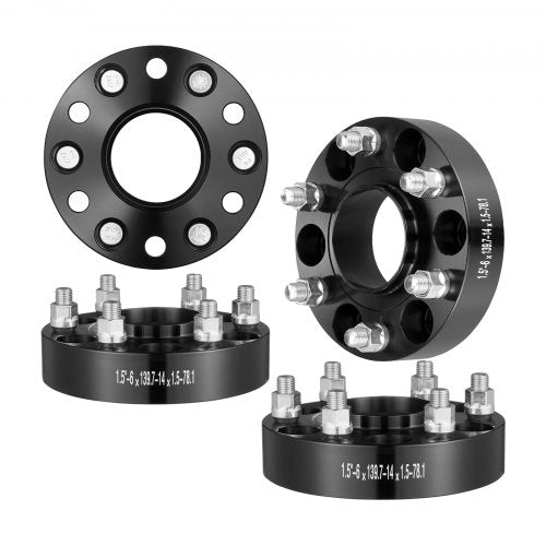 VEVOR Wheel Spacers, 1.5" 6"x5" Wheel Adapters, 6 Lug Forged Spacer, 78.1 mm Bore Hubcentric M14 x1.5 Studs Spacers, Fit for 1995-2023 Chevrolet, GMC,