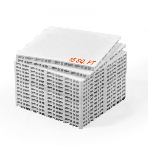 VEVOR Dryland Tiles for Hockey Floor Mat, 12 x 12 in 15 Pcs Interlocking Versatile Training Surface, Dance Floor Tiles, Hockey Training Equipment Boar