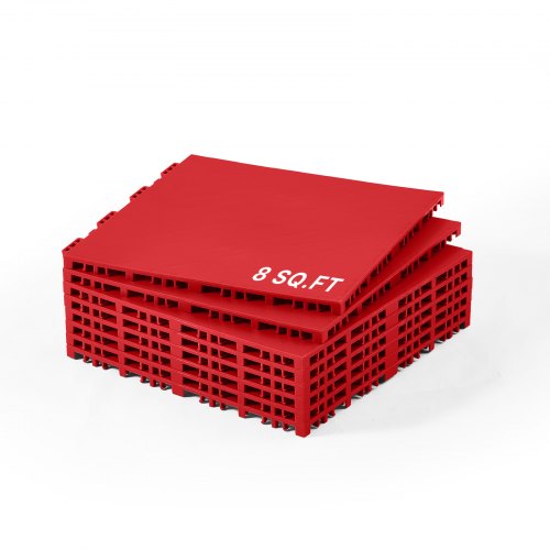 VEVOR Dryland Tiles for Hockey Floor Mat, 12 x 12 in 8 Pcs Interlocking Versatile Training Surface, Dance Floor Tiles, Hockey Training Equipment Board