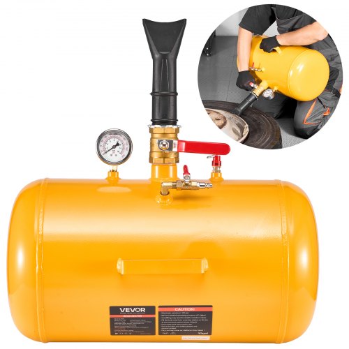 VEVOR Air Tire Bead Seater, 10 Gal - 37.9 L, Heavy Duty Tire Bead Blaster Tool, 87-116 PSI Operating Pressure, Air Trigger Seating Inflator for ATV, T