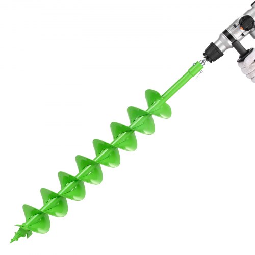 VEVOR Auger Drill Bit for Planting, Ø3.94" x 31.1" Spiral Drill Bit, Compatible with 0.78" ID Drive Drills, Heavy Duty Bulb Planter Tool, Post Hole Dr