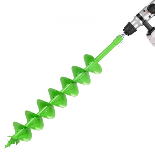 VEVOR Auger Drill Bit for Planting, Ø4.72" x 31.1" Spiral Drill Bit, Compatible with 0.78" ID Drive Drills, Heavy Duty Bulb Planter Tool, Post Hole Dr