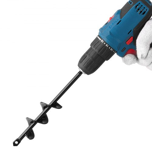 VEVOR Auger Drill Bit for Planting, Ø1.57" x 8.67" Spiral Drill Bit, for 3-8'' Hex Drive Drills, Heavy Duty Bulb Planter Tool, Hole Drilling Attachmen