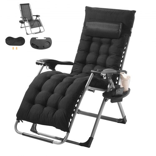 VEVOR Zero Gravity Chair 66 cm Zero Gravity Recliner Lounge Chair Indoor & Outdoor
