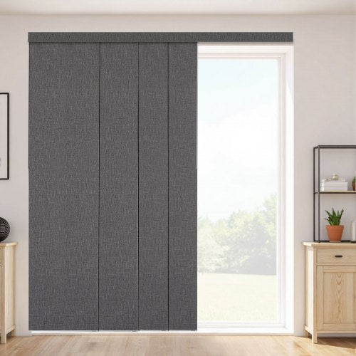 VEVOR Panel Track Blinds, Extendable Track from 116 cm to 218 cm W, Trimmable Panel Curtains Up to 243cm H, Vertical Blackout Panel Blinds for Sliding