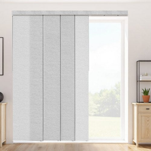 VEVOR Panel Track Blinds, Extendable Track from 116 cm to 218 cm W, Trimmable Panel Curtains Up to 243cm H, Adjustable Vertical Panel Blinds for Slidi