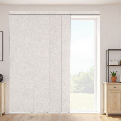 VEVOR Panel Track Blinds, Extendable Track from 116 cm to 218 cm W, Trimmable Panel Curtains Up to 243cm H, Vertical Blackout Panel Blinds for Sliding