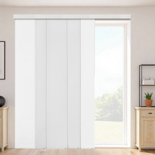 VEVOR Panel Track Blinds, Extendable Track from 116 cm to 218 cm W, Trimmable Panel Curtains Up to 243cm H, Adjustable Vertical Panel Blinds for Slidi