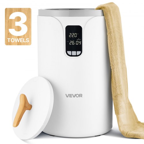 VEVOR Towel Warmers for Bathroom, Towel Warmer Bucket with 24H Delay Timer & Child Lock & Auto Shut Off for Spa Fits up to 3 Oversized Bath Towels, Bl