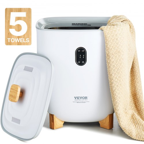 VEVOR Towel Warmers for Bathroom, 25 L Towel Warmer Bucket with Auto Shut Off for Spa Fits up to 5 Oversized Bath Towels, Blankets, Clothes, Bathrobes