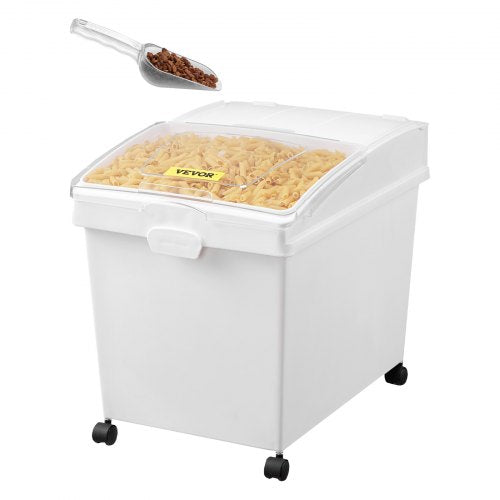 VEVOR Rice Storage Container, 10.5Gallon-40L x3 Capacity Large Dog Food Dispenser Bin, Kitchen Ingredient Grain Cereal Flour Bin, Pet food Containers