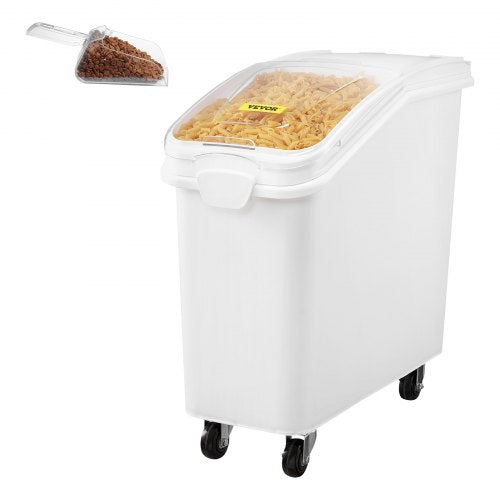 VEVOR Rice Storage Container, 21Gallon-80L Capacity Large Dog Food Dispenser Bin, Kitchen Ingredient Grain Cereal Flour Bin, Pet food Containers with
