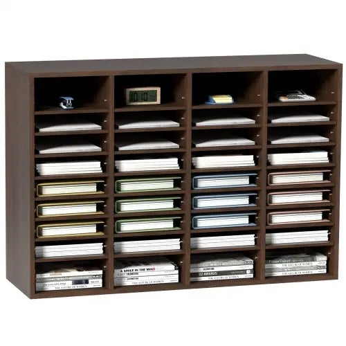 VEVOR Literature Organizers, 36 Compartments Office Mailbox with Adjustable Shelves, Wood Literature Sorter 39.3x12x26.8 inches for Office, Home, Clas Matron Inn