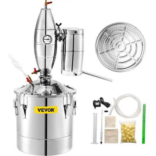 VEVOR Alcohol Distiller 70L /18.5 Gal Alcohol Still Whiskey Distillery Kit Home Moonshine Still with Thermometer and fermentation tank for Alcohol Dis Matron Inn