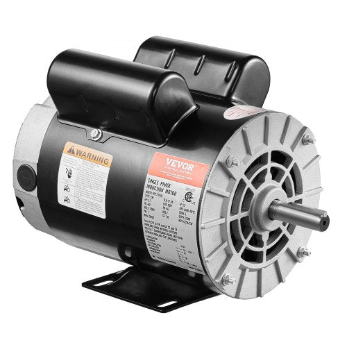 VEVOR 3.7HP Air Compressor Motor, 3450RPM Electric Motor, 230V 17.2 Amps, 5-8" Keyed Shaft 56 Frame, 1.88" Shaft Length, Single Phase, CCW-CW Rotation