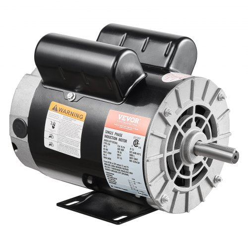 VEVOR 3HP Air Compressor Electric Motor, 230V 15.5 Amps, 56 Frame 3450RPM, 5-8" Keyed Shaft, 1.88" Shaft Length, Single Phase, CW-CCW Rotation (Factor